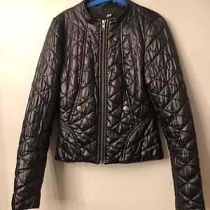 H&M quilted black coat women’s size 4 (Xs)